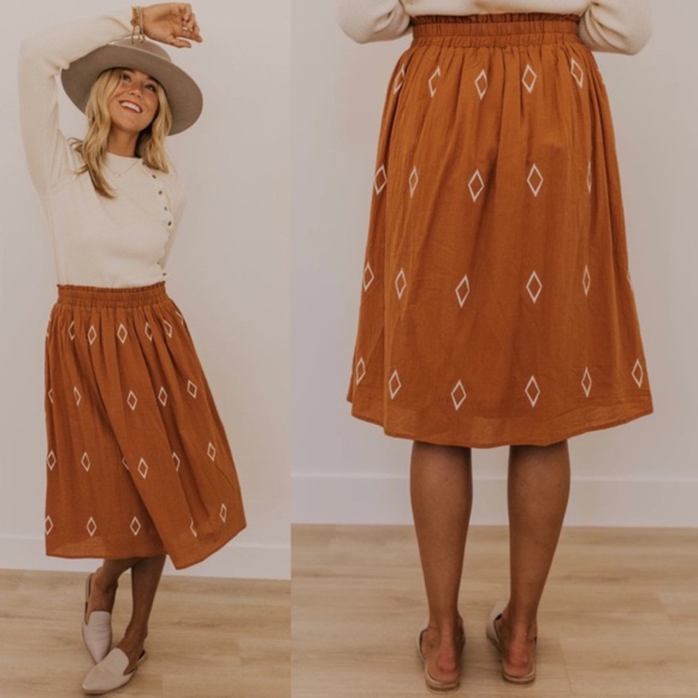Roolee marquise diamond a line skirt